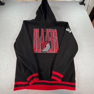 NBA Portland Trail Blazers Rip City Hoodie Men's M Black Fleece‎ Pullover